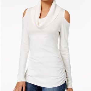 Open shoulder sweater